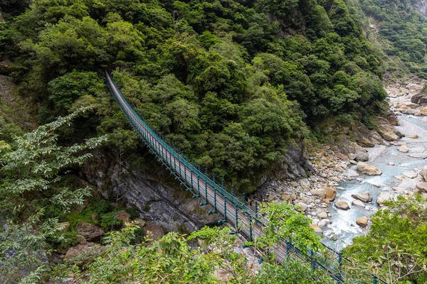 Puentes Del Parque Nacional Taroko Sobre Garganta Taroko Condado Hualien — Foto de Stock