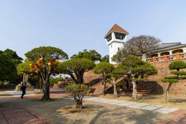 Tayvan - 27 Şubat 2023: Tayvan 'ın Tainan kentindeki Anping Old Fort 