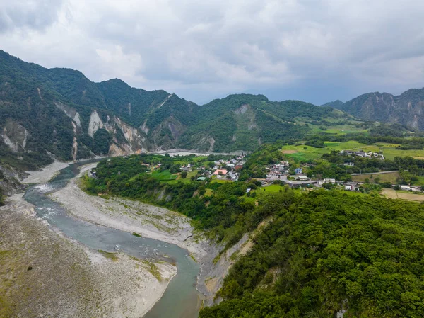 台湾の花蓮太魯閣渓谷の空中写真 — ストック写真