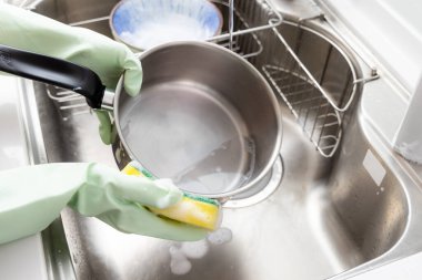 Mutfakta bulaşık yıka.