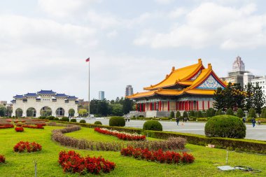 Taipei, Tayvan - 03 Mart 2023: Tayvan Taipei 'deki Chiang Kai shek Anıt Salonu' ndaki Ulusal Konser Salonu 