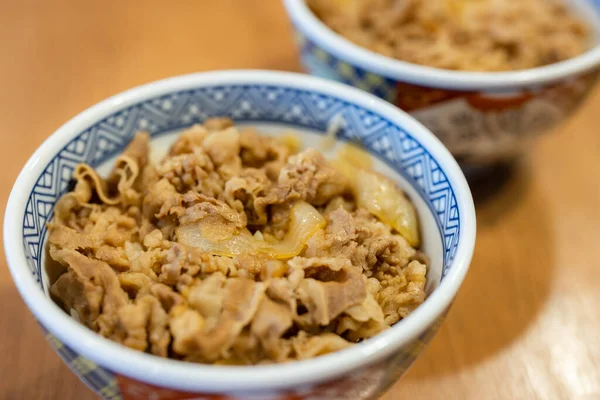 Japanisches Essen Rindfleisch Reisschale — Stockfoto