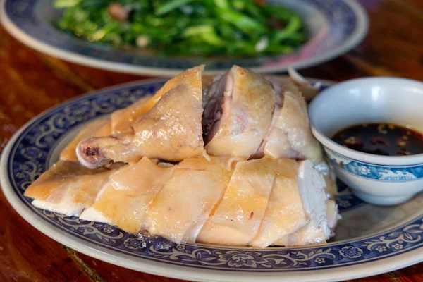 Ταϊβανέζικη Τοπική Κουζίνα Κοτόπουλο Ατμού — Φωτογραφία Αρχείου