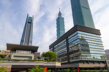 Taipei, Tayvan - 13 Haziran 2023: Xinyi 'deki Taipei iş bölgesi