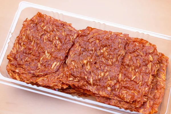 Sliced Sheets Dried Crispy Pork — Stock Photo, Image