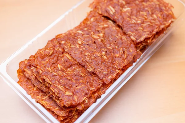 Dry Sweet Pork Sheet Snack — Stock Photo, Image