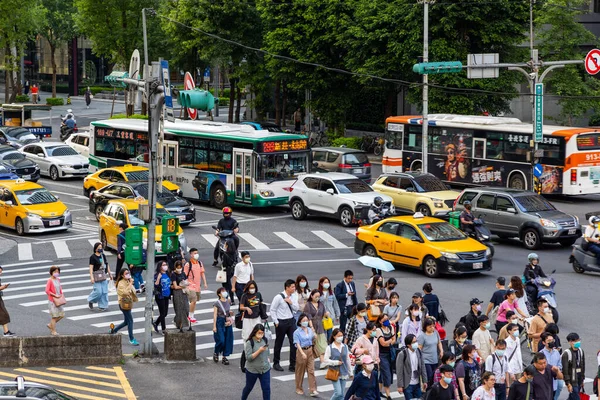 Ταϊπέι Ταϊβάν Ιουνίου 2023 Ταϊπέι Πολυσύχναστος Δρόμος Της Πόλης — Φωτογραφία Αρχείου