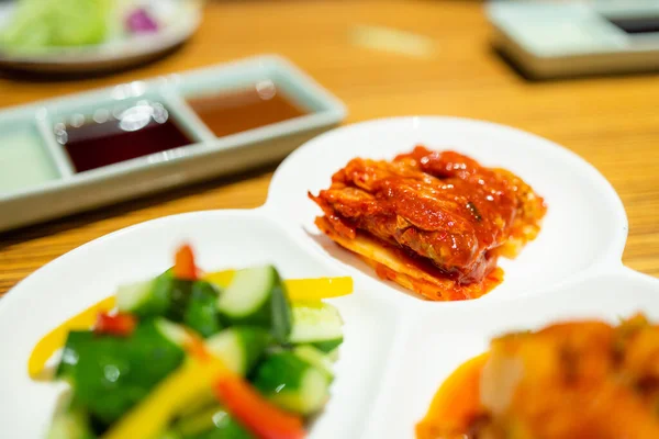 Koreai Apperitizer Kimchi Uborka — Stock Fotó
