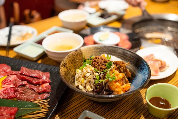 Korejská Mísa Rýže Restauraci — Stock fotografie