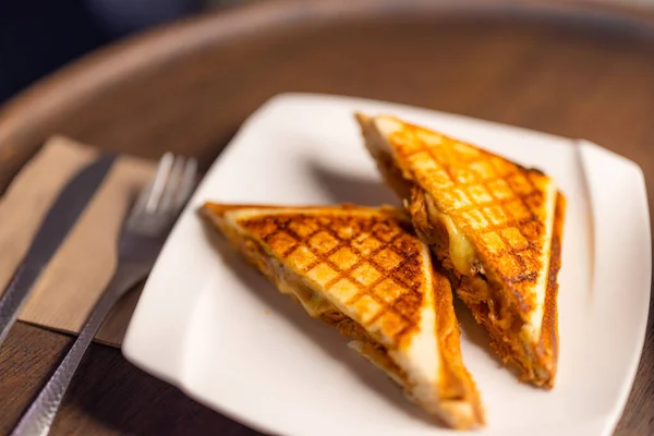 Toasts Grillés Pour Petit Déjeuner Café — Photo