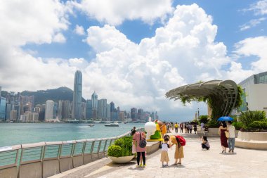 Hong Kong - 20 Haziran 2023: Hong Kong Tsim Sha Tsui bölgesi