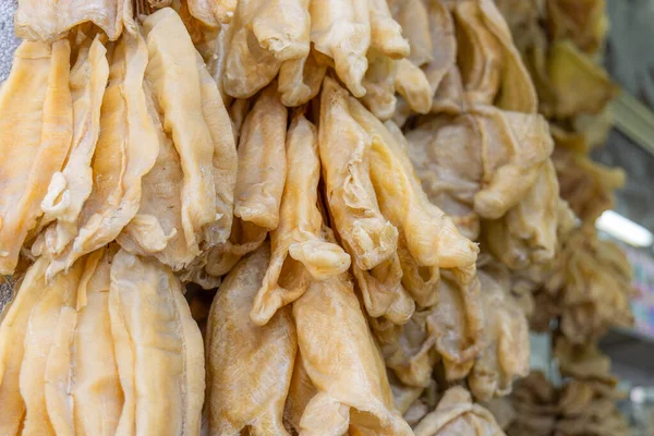Dry Fish Maw Hanging Store Selling — Stock Photo, Image