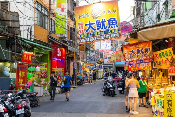 Taichung Taiwan Juli 2023 Nattmarknaden Fengjia Taichung Taiwan — Stockfoto