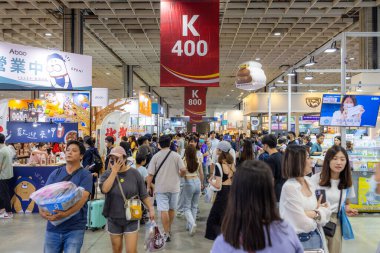 Taipei, Tayvan - 12 Temmuz 2023: The Pet Show için Taipei Nangang sergi merkezi