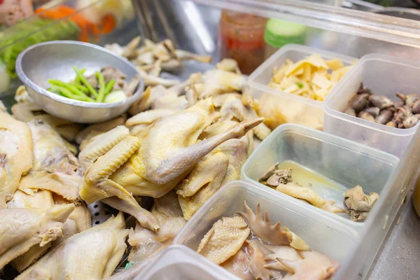 Gedünstetes Salziges Hühnchen Verkauft Auf Straßenmarkt Taiwan — Stockfoto