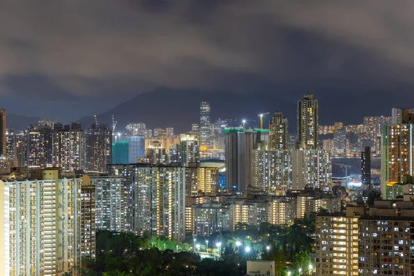 Hong Kong Června 2023 Hongkong Kowloonské Straně Noci — Stock fotografie