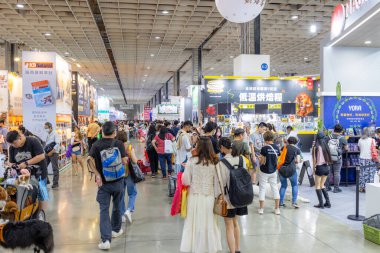 Taipei, Tayvan - 12 Temmuz 2023: The Pet Show için Taipei Nangang sergi merkezi