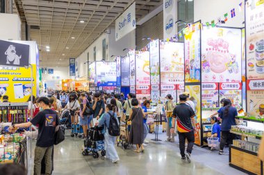 Taipei, Tayvan - 12 Temmuz 2023: The Pet Show için Taipei Nangang sergi merkezi