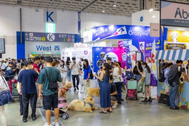 Taipei, Tayvan - 12 Temmuz 2023: The Pet Show için Taipei Nangang sergi merkezi