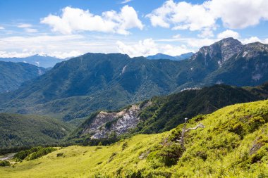 Hehuanshan Taroko Ulusal Parkı 'nda. Tayvan' da güzel bir dağ sırası.