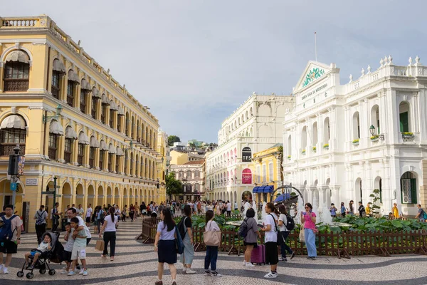 Macau Haziran 2023 Macau Şehrinde Senado Meydanı — Stok fotoğraf