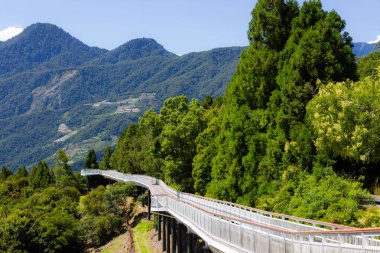 The Skywalk in Cingjing farm in Nantou of Taiwan clipart