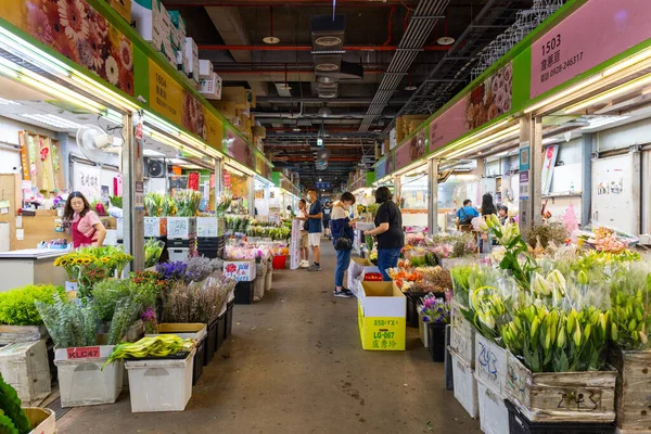 Taipei Taiwan Juli 2023 Overdekte Taipei Bloemenmarkt Het District Neihu — Stockfoto