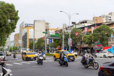 Taipei, Tayvan - 25 Mayıs 2023: Taipei şehir sokağı