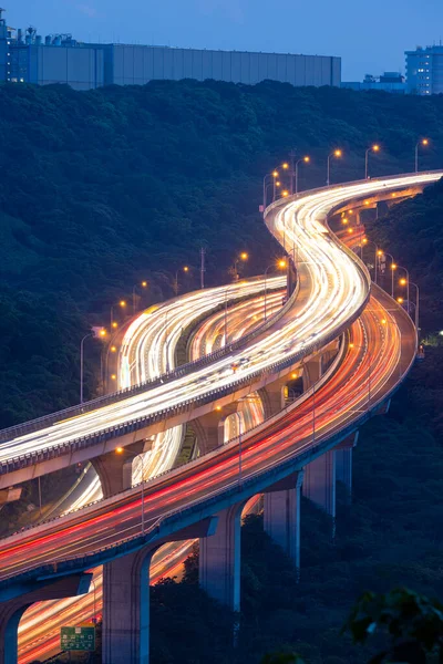Overpass Highway Though City Linkou Taiwan — Stock Photo, Image