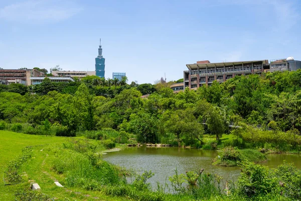 Tchaj Wan Května 2023 Pamětihodnosti Města Taipei Zeleným Parkem — Stock fotografie