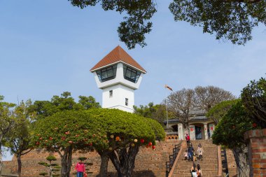 Tainan, Tayvan - 21 Şubat 2023: Tayvan Tainan 'daki Anping Old Fort