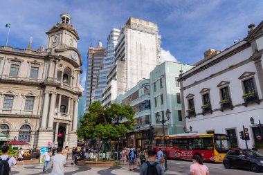 Macau - 28 Haziran 2023: Macau şehrinde Senado Meydanı