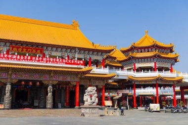 Tainan, Tayvan - 22 Şubat 2023: Tayvan 'ın Tainan kentindeki Luermen Tianhou Gong Mazu Tapınağı