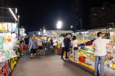 Taichung, Tayvan - 29 Ekim 2022: Tayvan 'daki Daqing Gece Pazarı