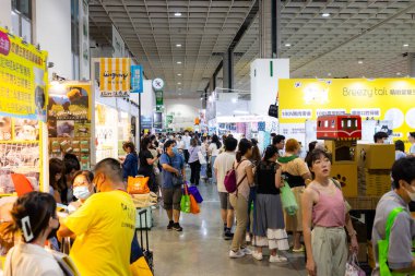 Taipei, Tayvan - 12 Temmuz 2023: The Pet Show için Taipei Nangang sergi merkezi