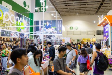 Taipei, Tayvan - 12 Temmuz 2023: The Pet Show için Taipei Nangang sergi merkezi