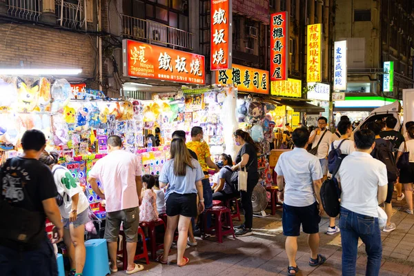 Тайбэй Тайвань Июля 2023 Года Ночной Рынок Дорог Нинся Тайбэе — стоковое фото