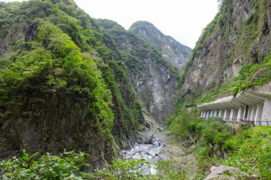 Tayvan 'daki Taroko Milli Parkı manzarası