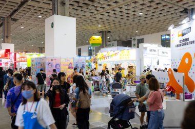 Taipei, Tayvan - 12 Temmuz 2023: The Pet Show için Taipei Nangang sergi merkezi