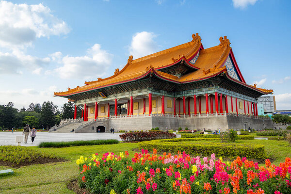 Taipei, Taiwan - 03 March 2023: National Concert Hall in Chiang Kai shek Memorial Hall in Taipei of Taiwan  