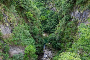 Tayvanlı Hualien Taroko 'daki güzel dağ manzarası