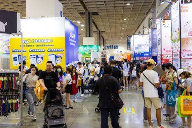 Taipei, Tayvan - 12 Temmuz 2023: The Pet Show için Taipei Nangang sergi merkezi
