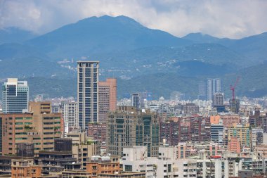 Taipei, Tayvan - 28 Eylül 2023: Taipei şehir silueti