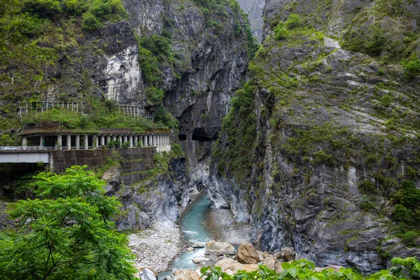 Liwu Schlucht Und Hohe Felswand Taroko Nationalpark — Stockfoto