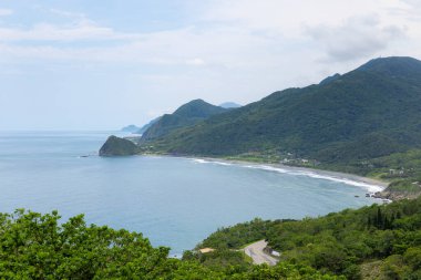 Tayvan 'ın Hualien' ı üzerinde deniz kıyısı