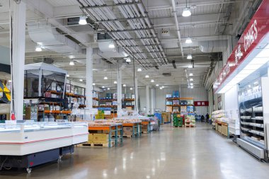Taoyuan, Tayvan - 17 Ağustos 2023: Tayvan Nankan 'daki Costco toptan satış mağazası