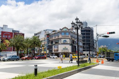 Tayvan - 14 Ağustos 2023: Tayvan 'da Hualien şehir merkezi