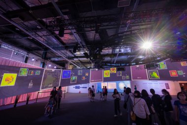 Taoyuan, Tayvan - 25 Ağustos 2023: Taoyuan 'da Tayvan hakka kültür sergisi