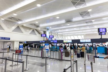 Taoyuan, Tayvan - 19 Nisan 2023: Tayvan uluslararası havalimanı