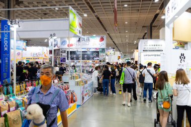 Taipei, Tayvan - 12 Temmuz 2023: The Pet Show için Taipei Nangang sergi merkezi